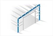 Single Slope, Straight Column Frame Style de construction de mur droit