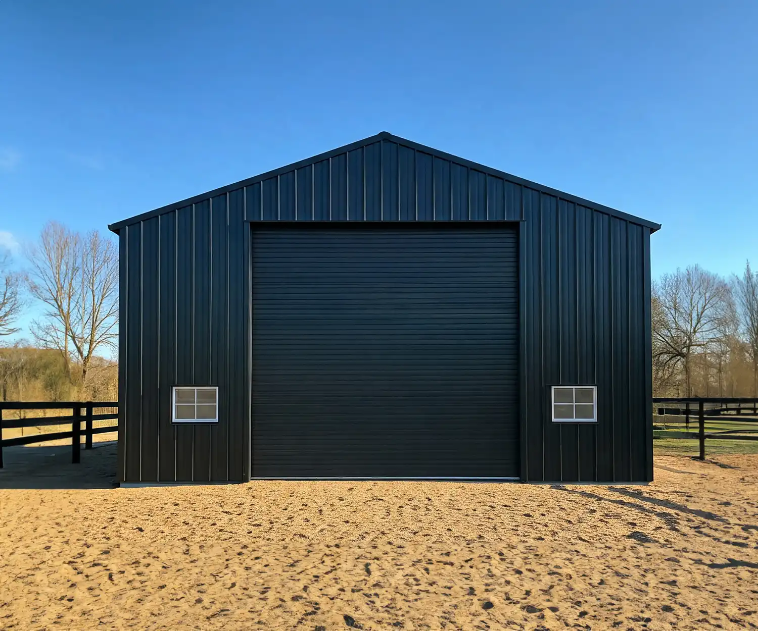 A black prefab steel building valentine gift idea for a man