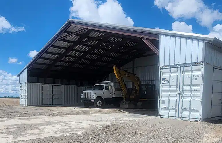 Prefab Container Covers Eblast 5 Straight Wall Container Cover