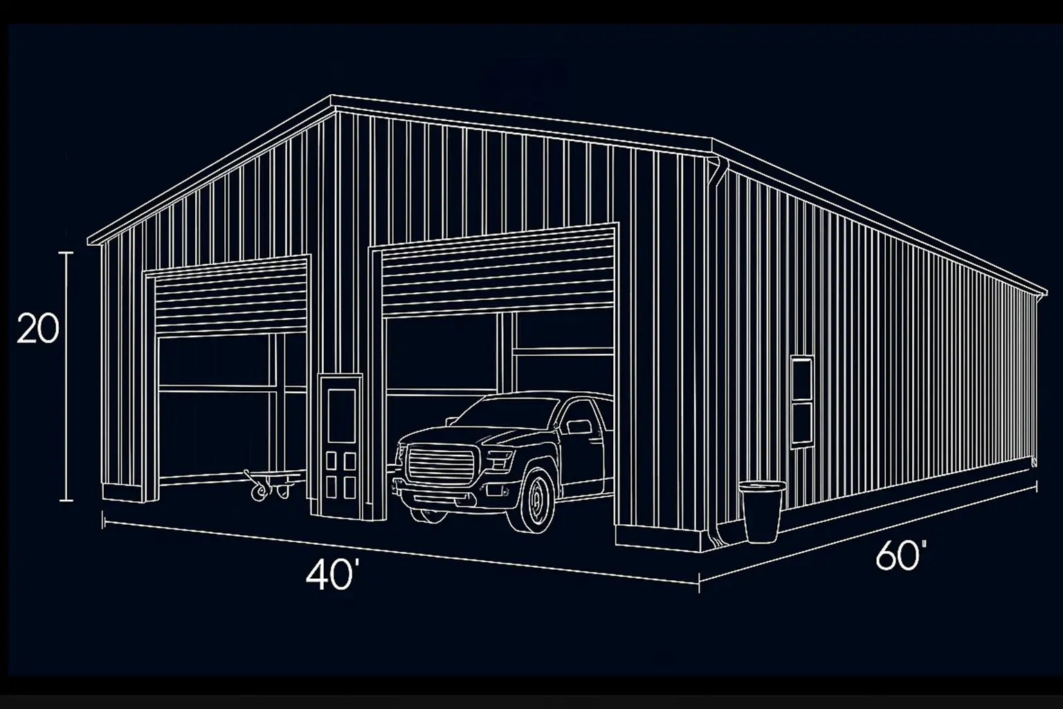 40x60 Steel Building Drawing