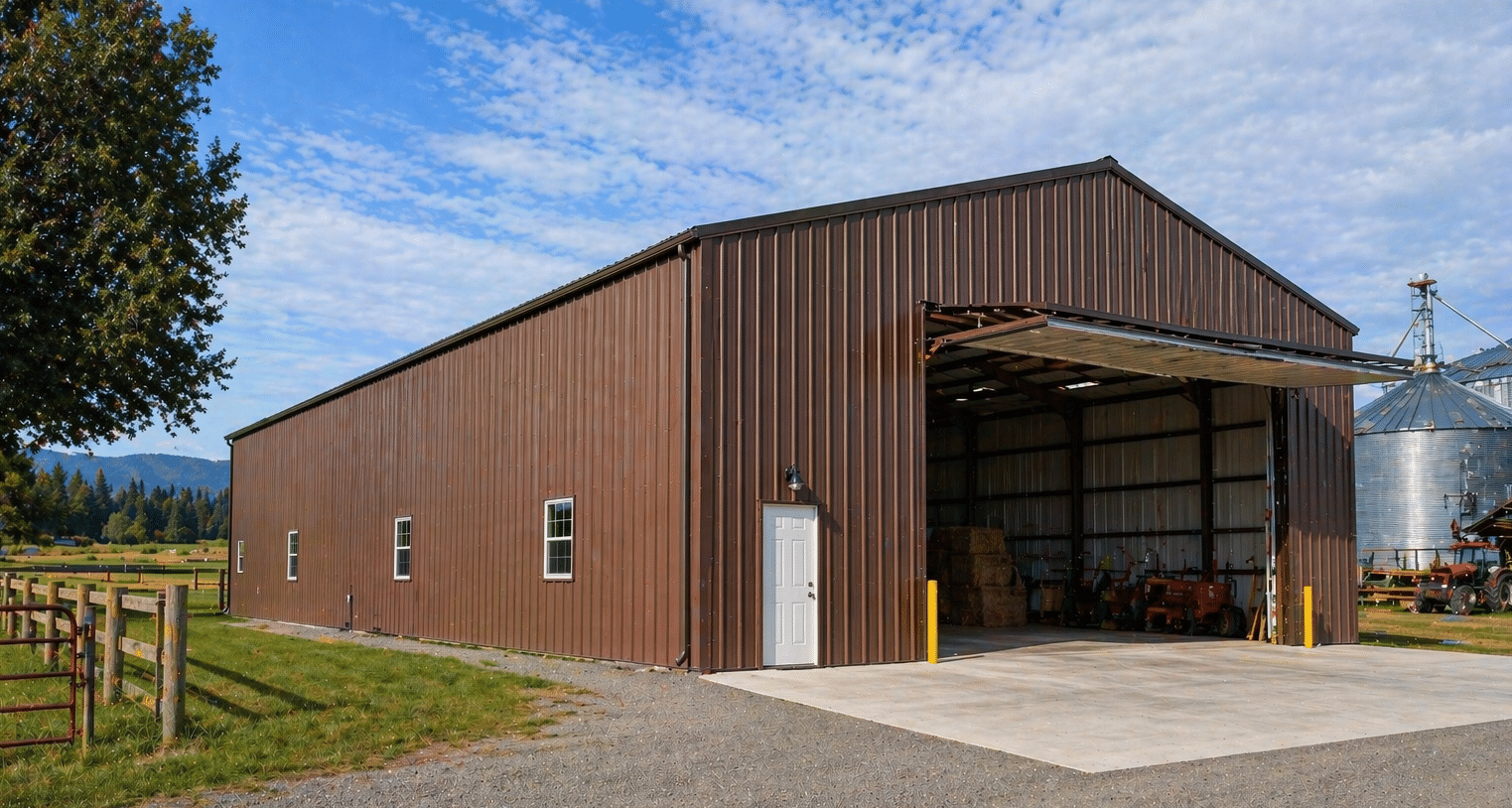 Steel barn building Oregon