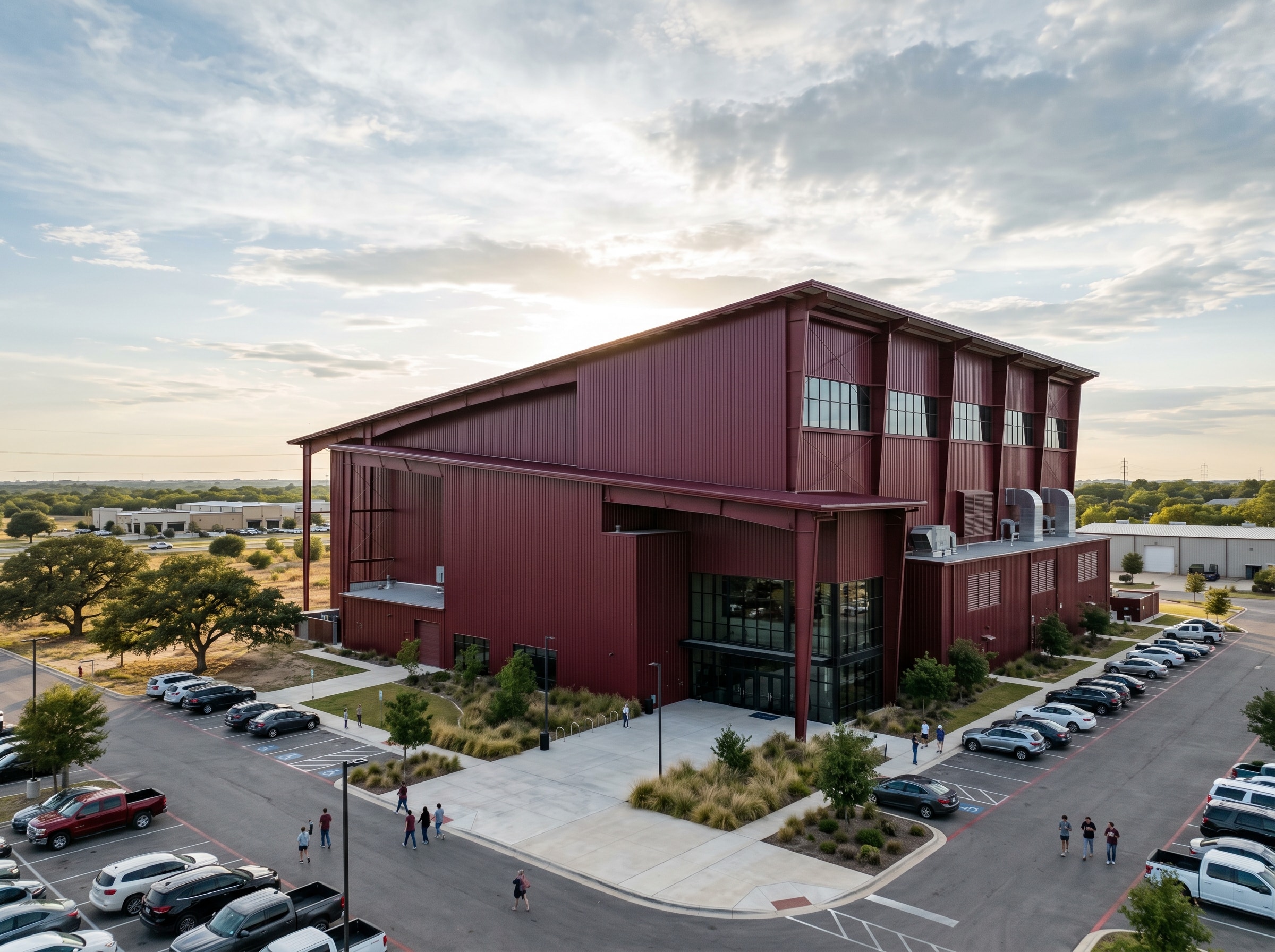 Basketball arena steel building Texas