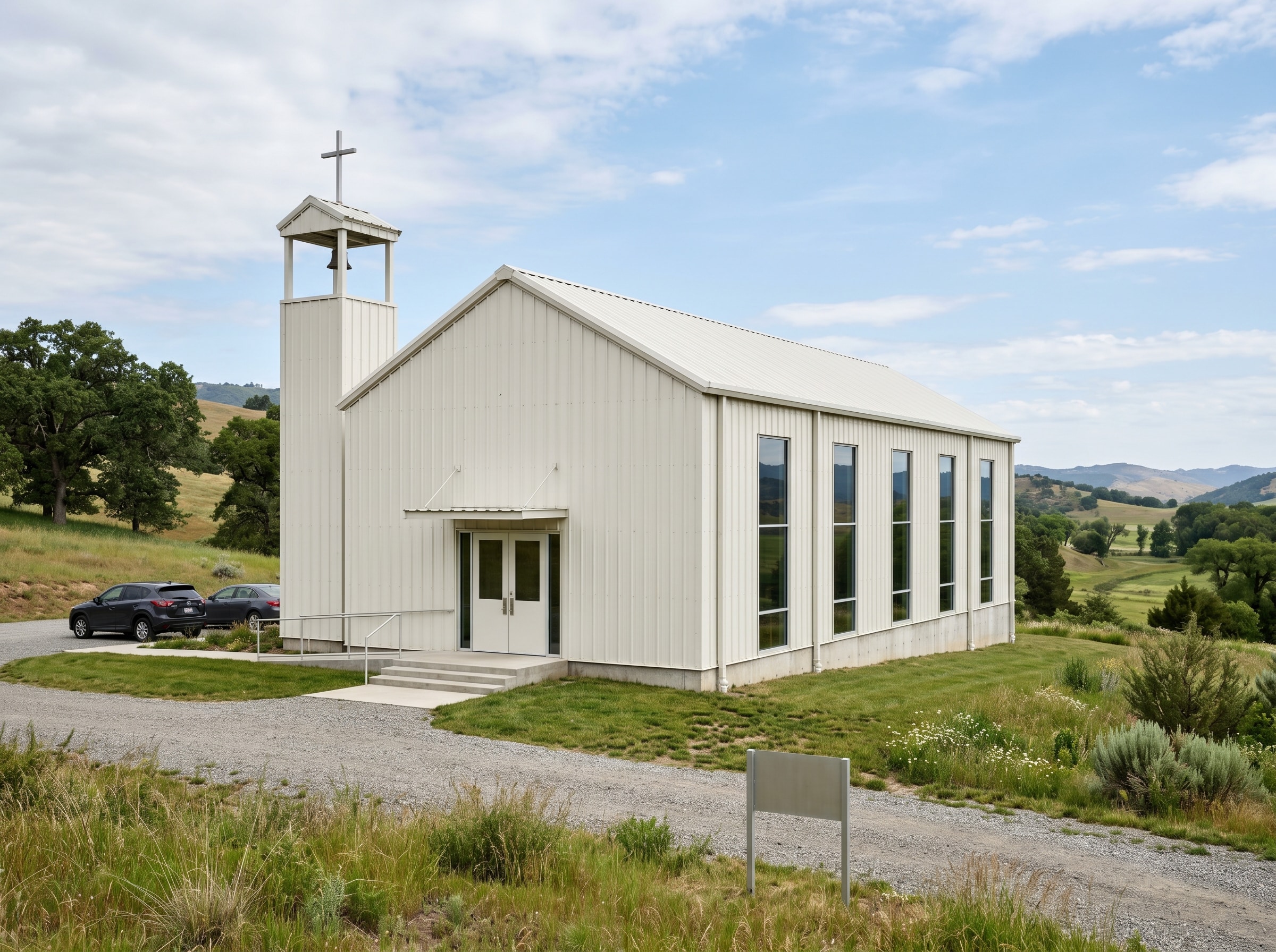 Steel church building Texas
