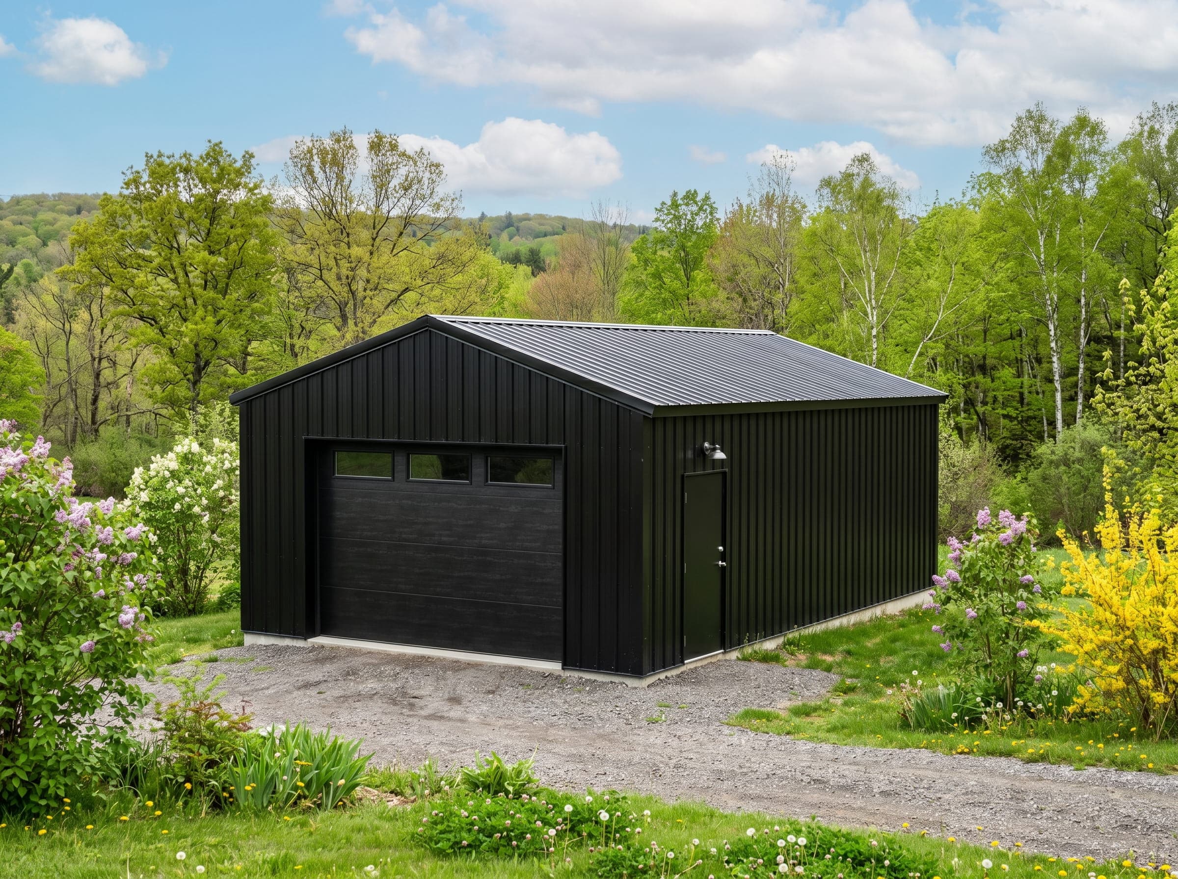 1 car metal garage