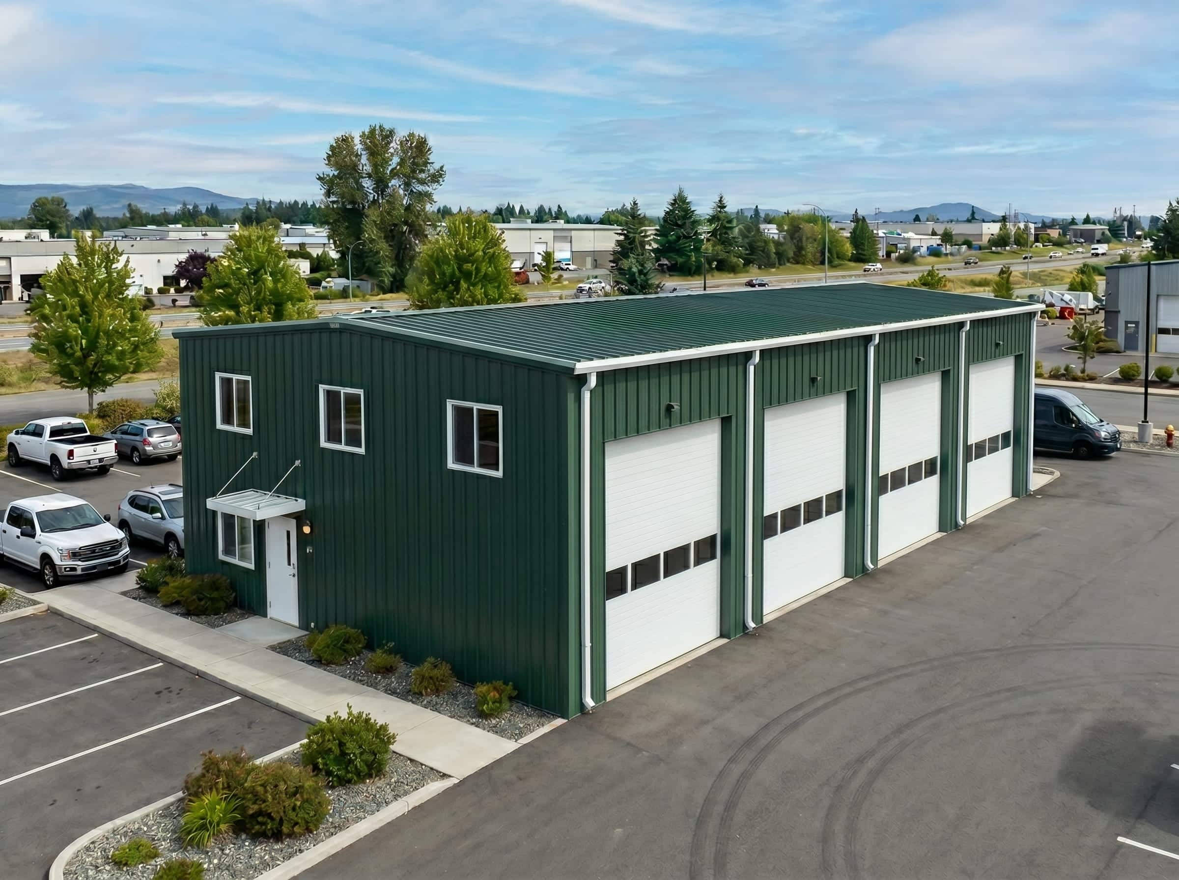 Commercial metal garage