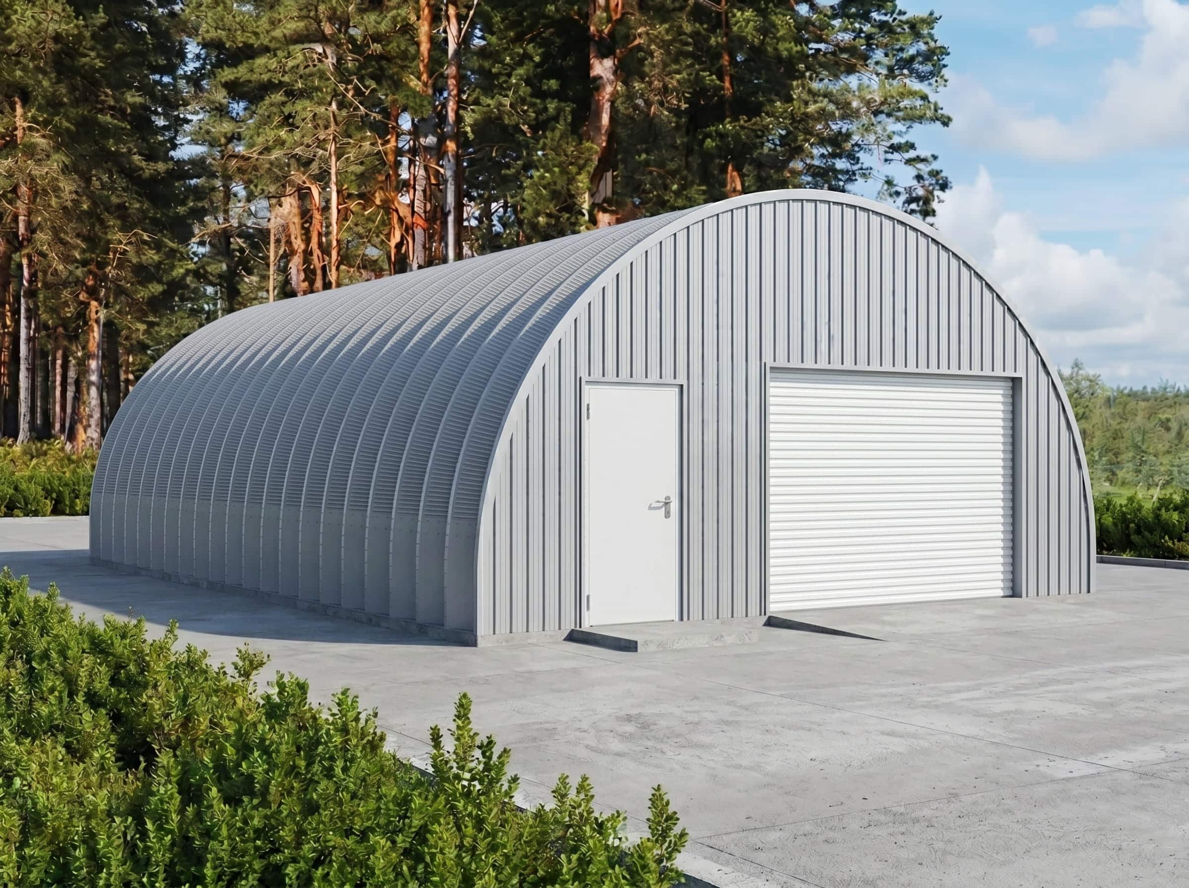 Quonset hut steel garage