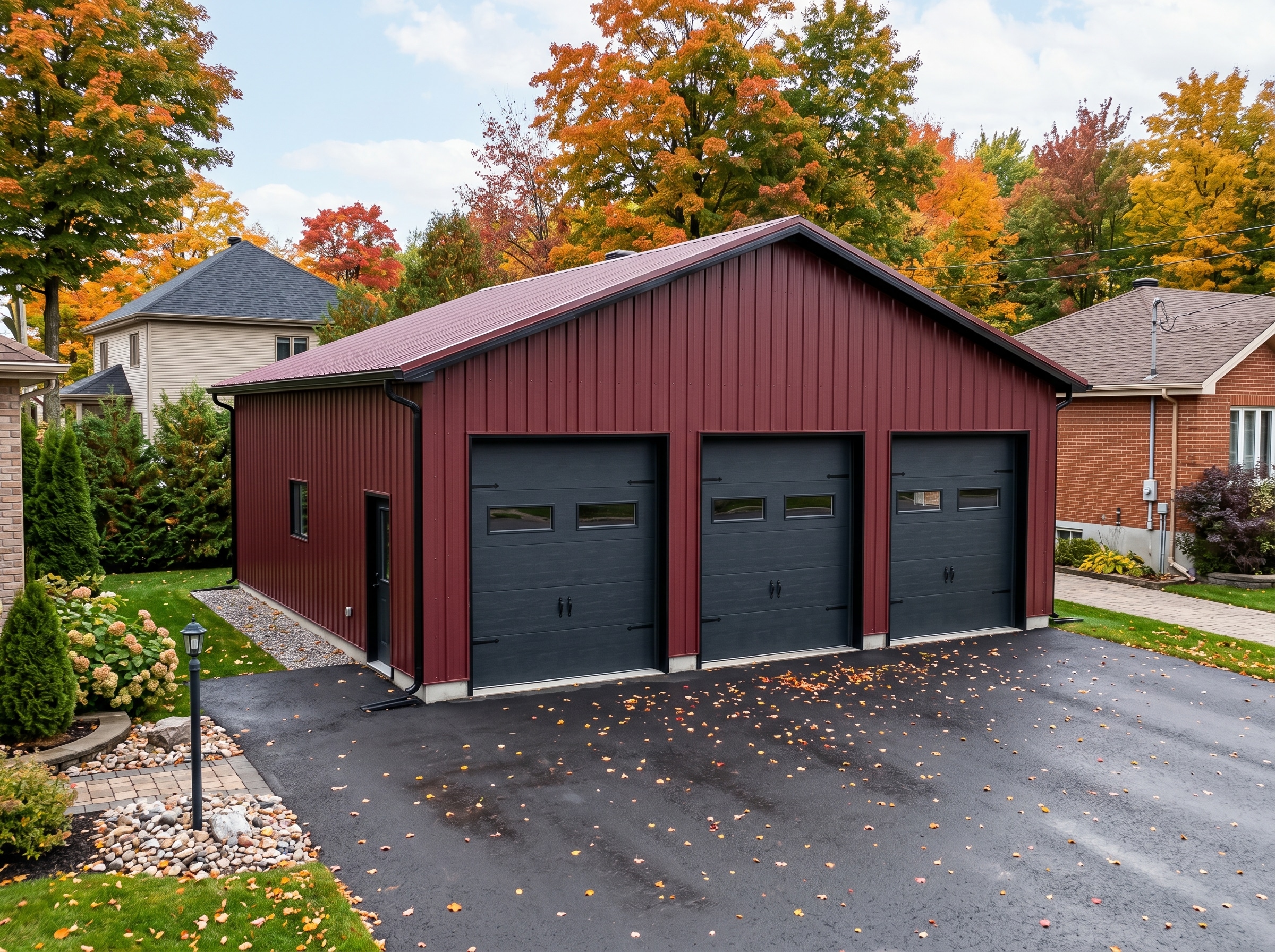 Steel garage Quebec
