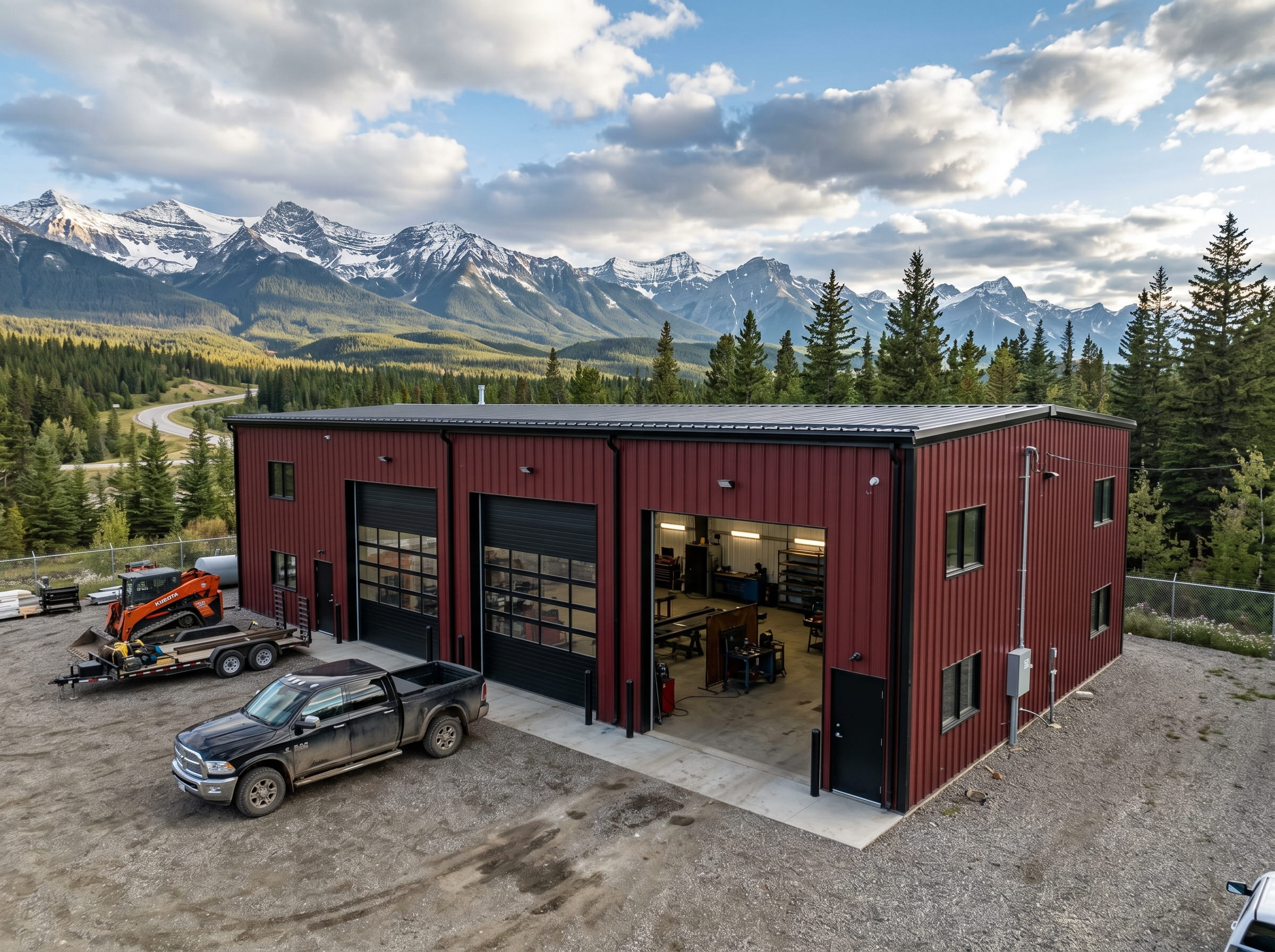 Workshop steel building Alberta